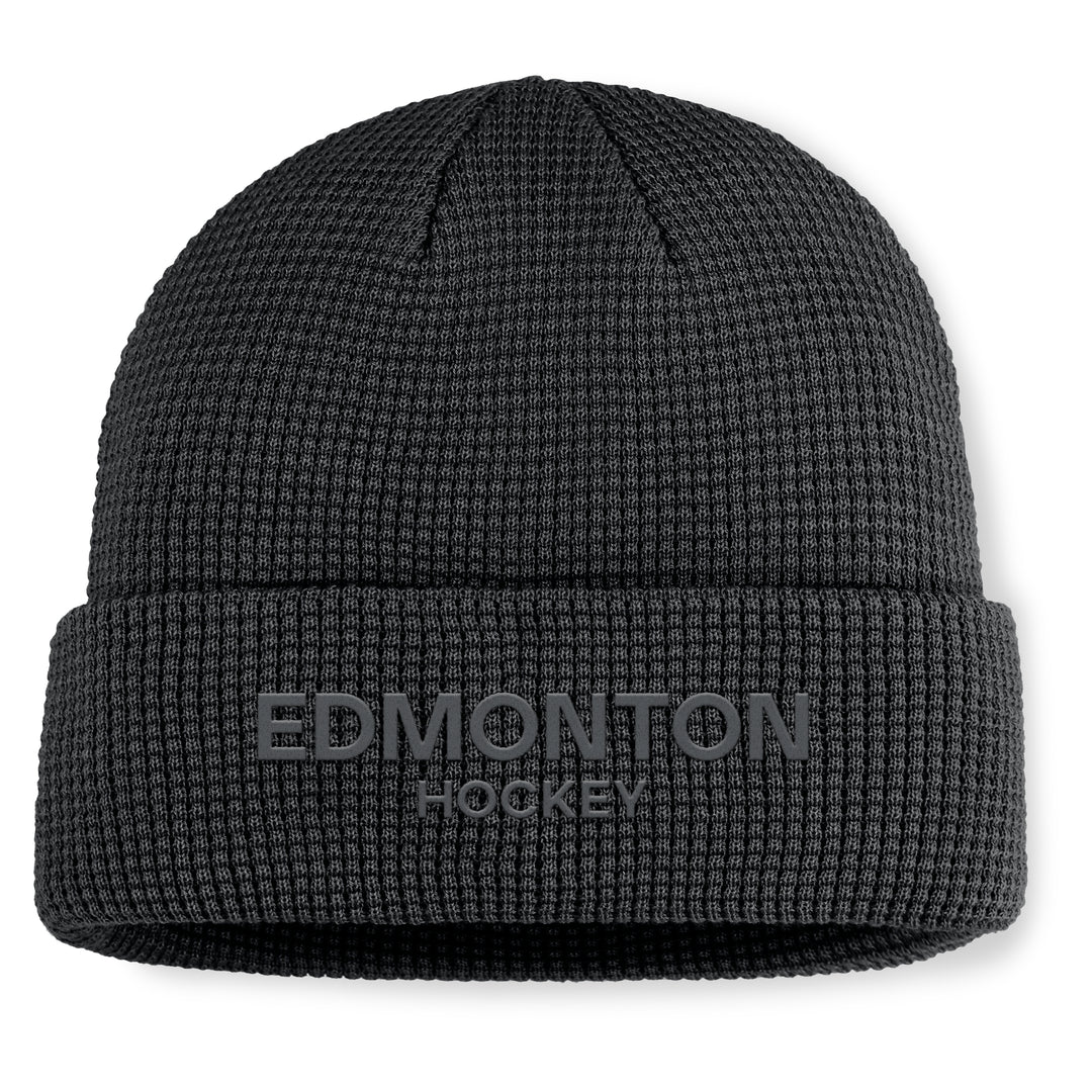Edmonton Oilers 2025-26 Fanatics Black Authentic Pro Road Cuffed Toque