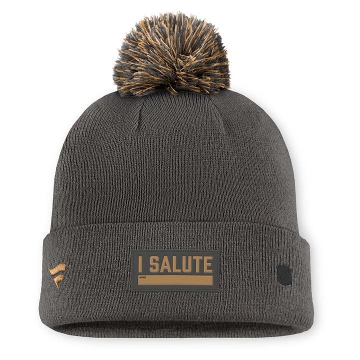 Edmonton Oilers 2025-26 Fanatics Grey Authentic Pro Military Appreciation Night Toque
