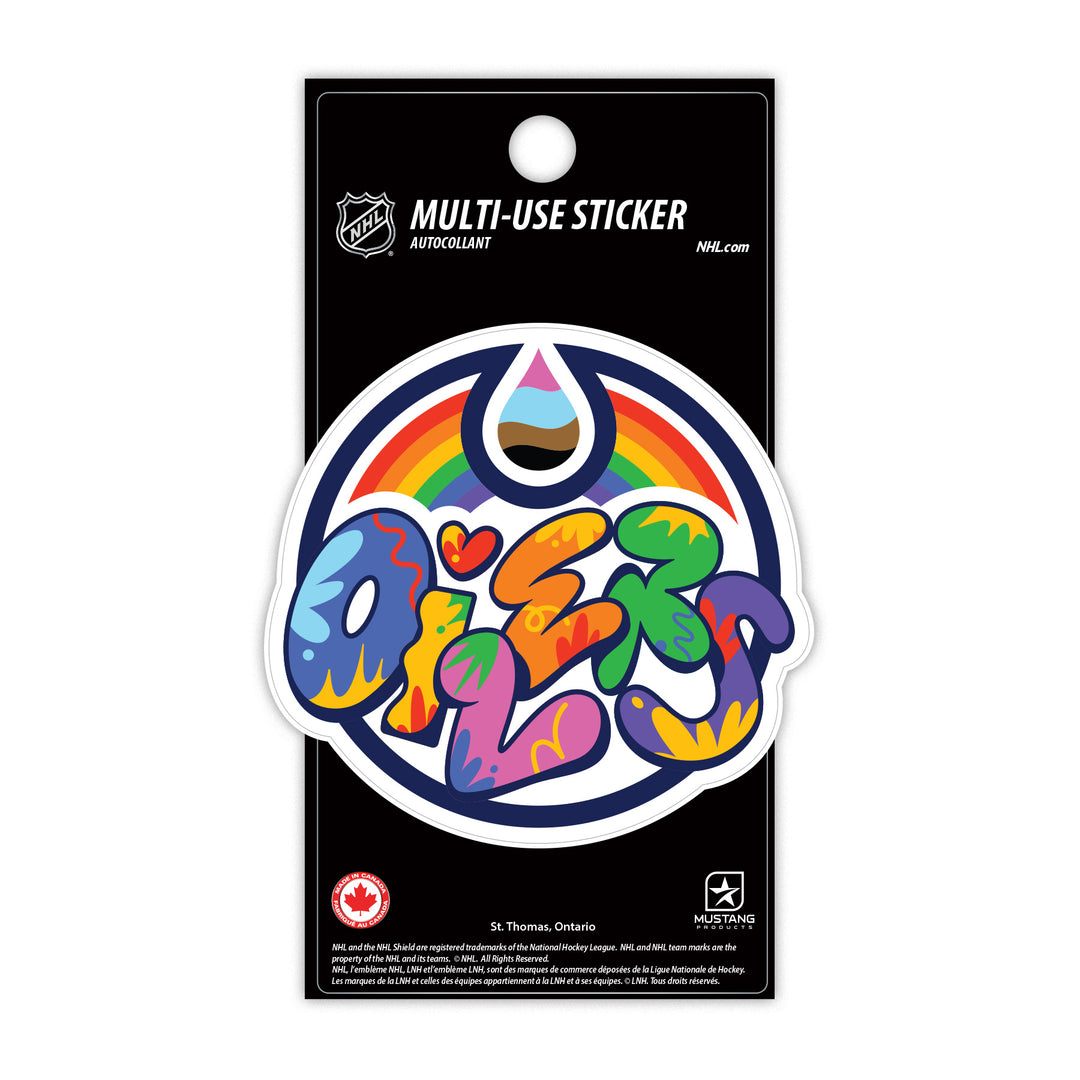 Edmonton Oilers 2025 Pride 3"x 5" Logo Decal