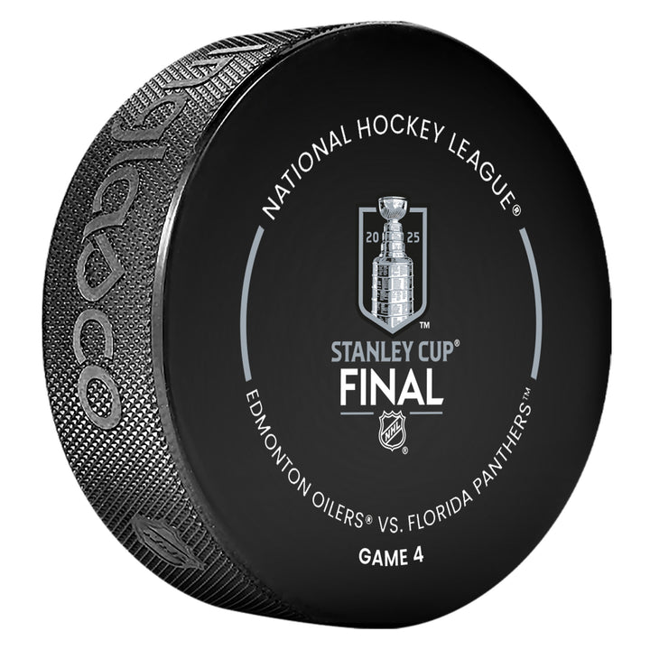 Edmonton Oilers 2025 Stanley Cup Final Official Game Puck - Game 4