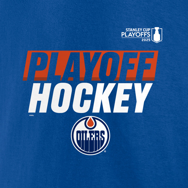 Edmonton Oilers 2025 Stanley Cup Playoffs Blue Cotton Participant Hoodie