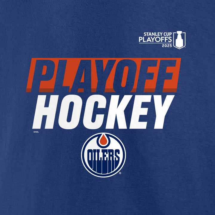Edmonton Oilers 2025 Stanley Cup Playoffs Blue Cotton Participant T-Shirt