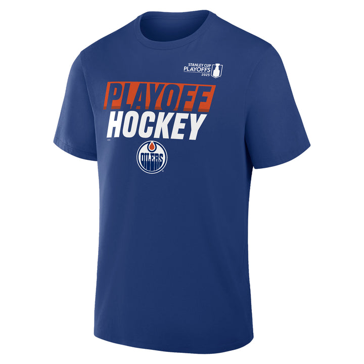 Edmonton Oilers 2025 Stanley Cup Playoffs Blue Cotton Participant T-Shirt