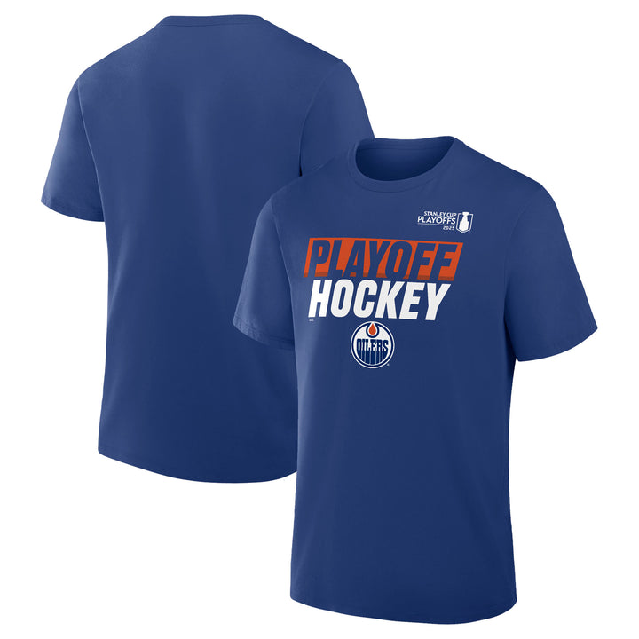 Edmonton Oilers 2025 Stanley Cup Playoffs Blue Cotton Participant T-Shirt