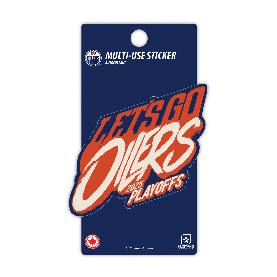 Edmonton Oilers 2025 Stanley Cup Playoffs "Let's Go Oilers" 3" x 5" Decal