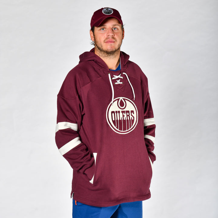 Edmonton Oilers CCM Maroon Acai Jersey Hoodie