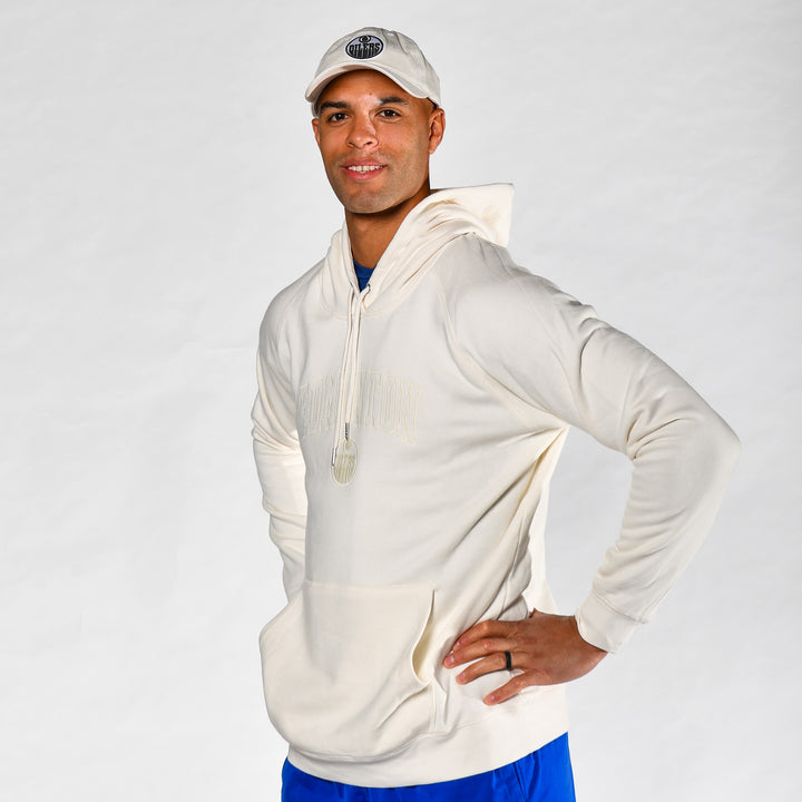 Edmonton Oilers CCM Unbleached White Pullover Hoodie