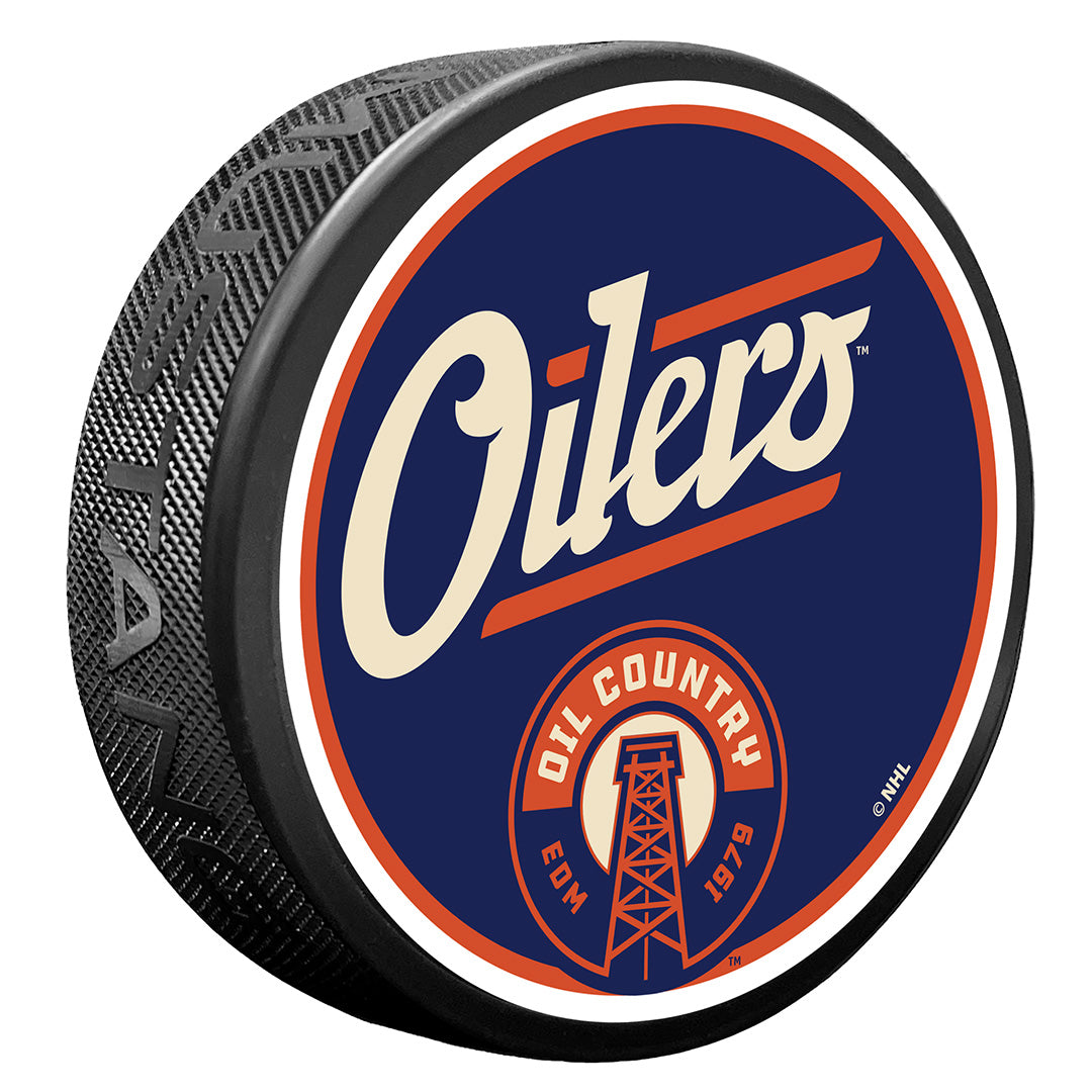 Edmonton Oilers Combo Alternate Logo Puck