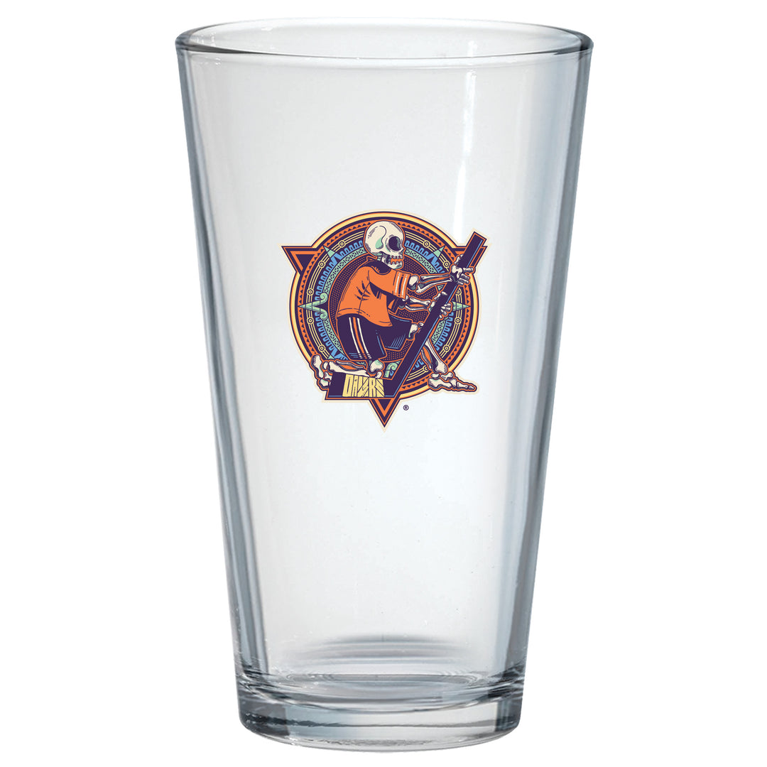 Edmonton Oilers Dia de los Muertos (Day of the Dead) 16 oz Pint/Mixing Glass