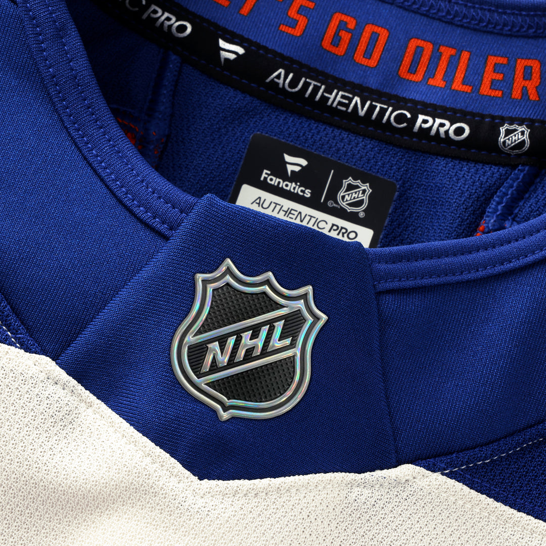 Edmonton Oilers Fanatics Blank Authentic Pro On Ice Cream Alternate Jersey