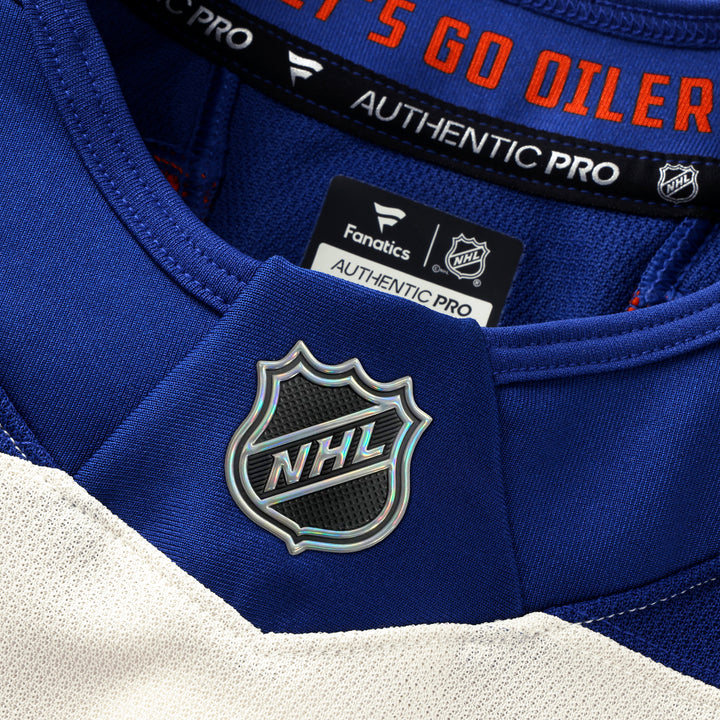 Edmonton Oilers Fanatics Blank Authentic Pro On Ice Cream Alternate Jersey