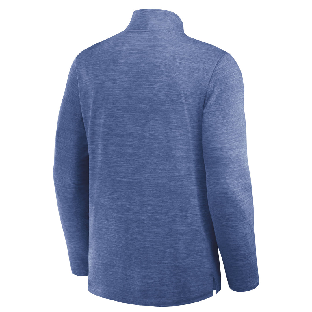 Edmonton Oilers Fanatics Blue Clutch Poly Half-Zip Sweatshirt