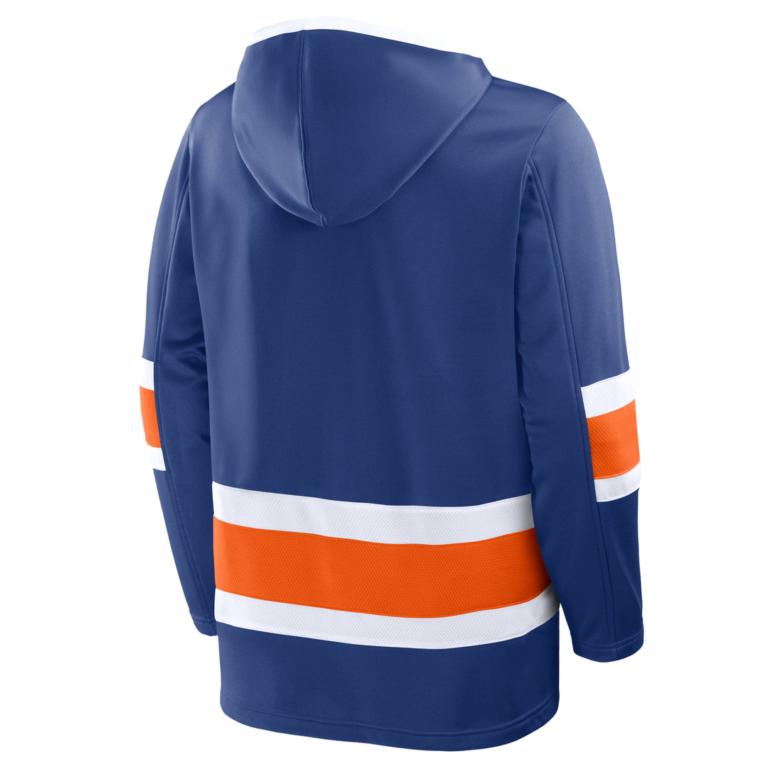 Edmonton Oilers Fanatics Blue Fleece Lace-Up Hoodie