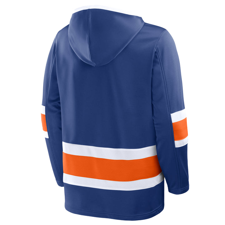 Edmonton Oilers Fanatics Blue Fleece Lace-Up Hoodie