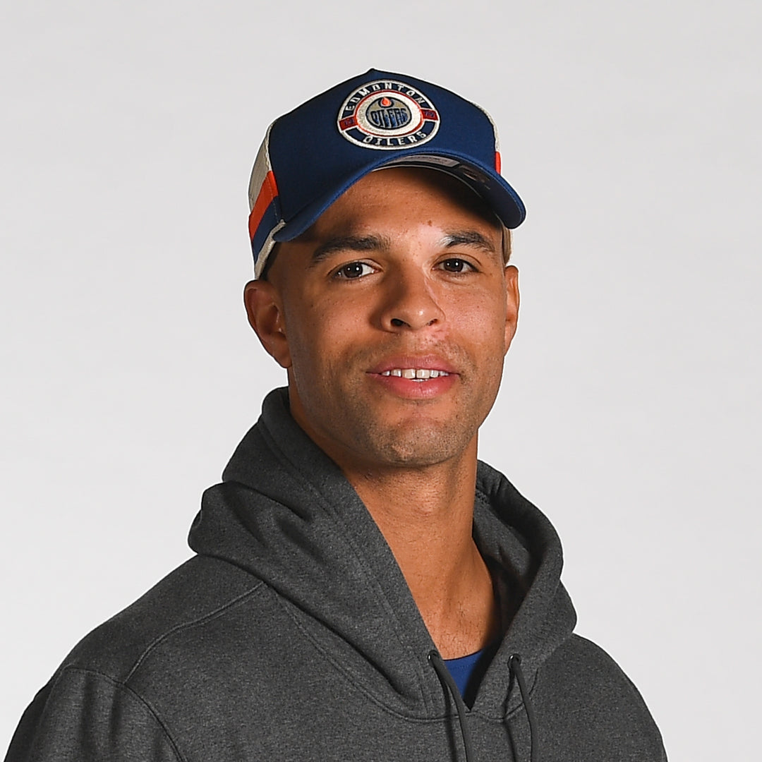 Edmonton Oilers Fanatics Blue Prestige 5-Panel A-Frame Mesh Snapback Hat