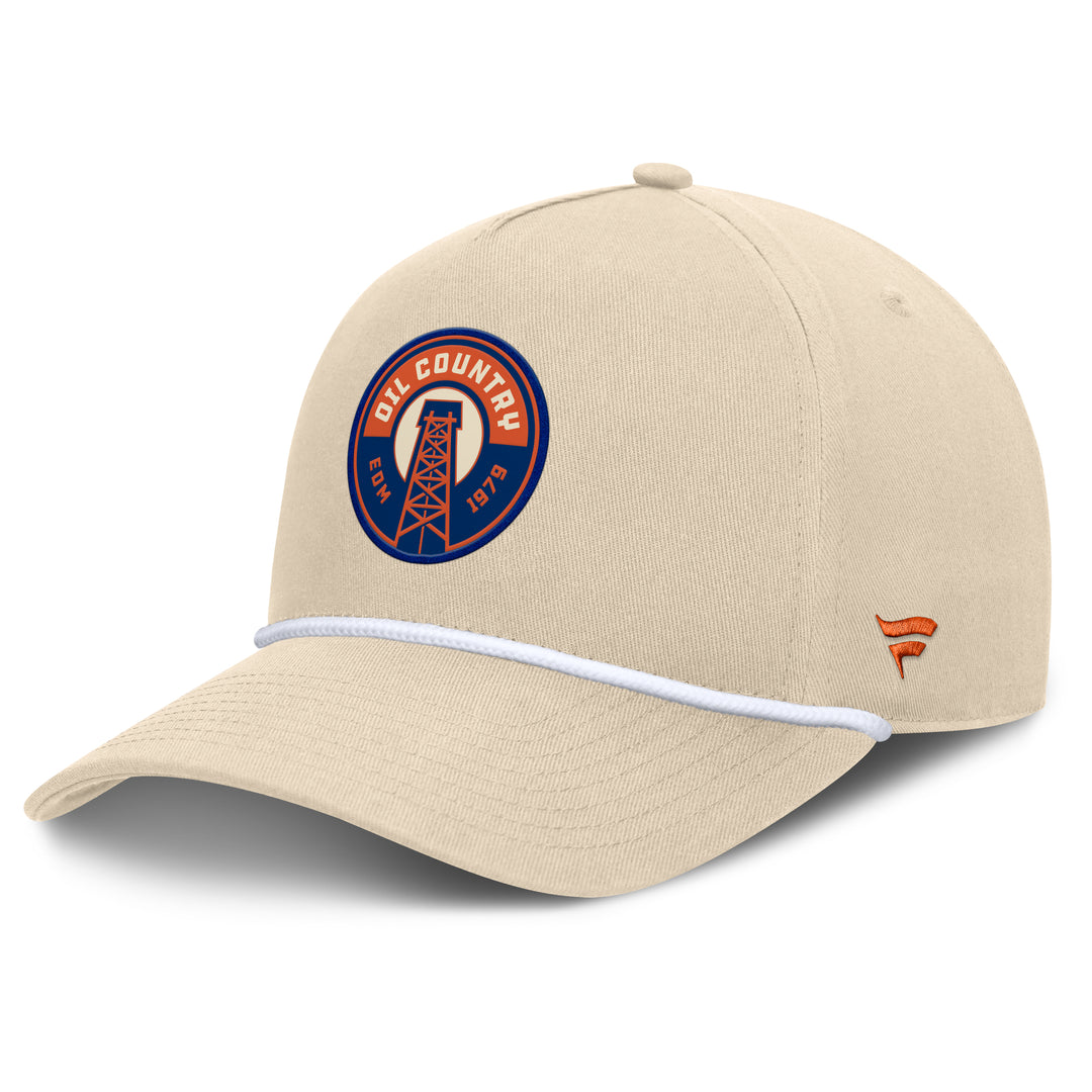 Edmonton Oilers Fanatics Cream Alternate Authentic Pro Snapback Hat