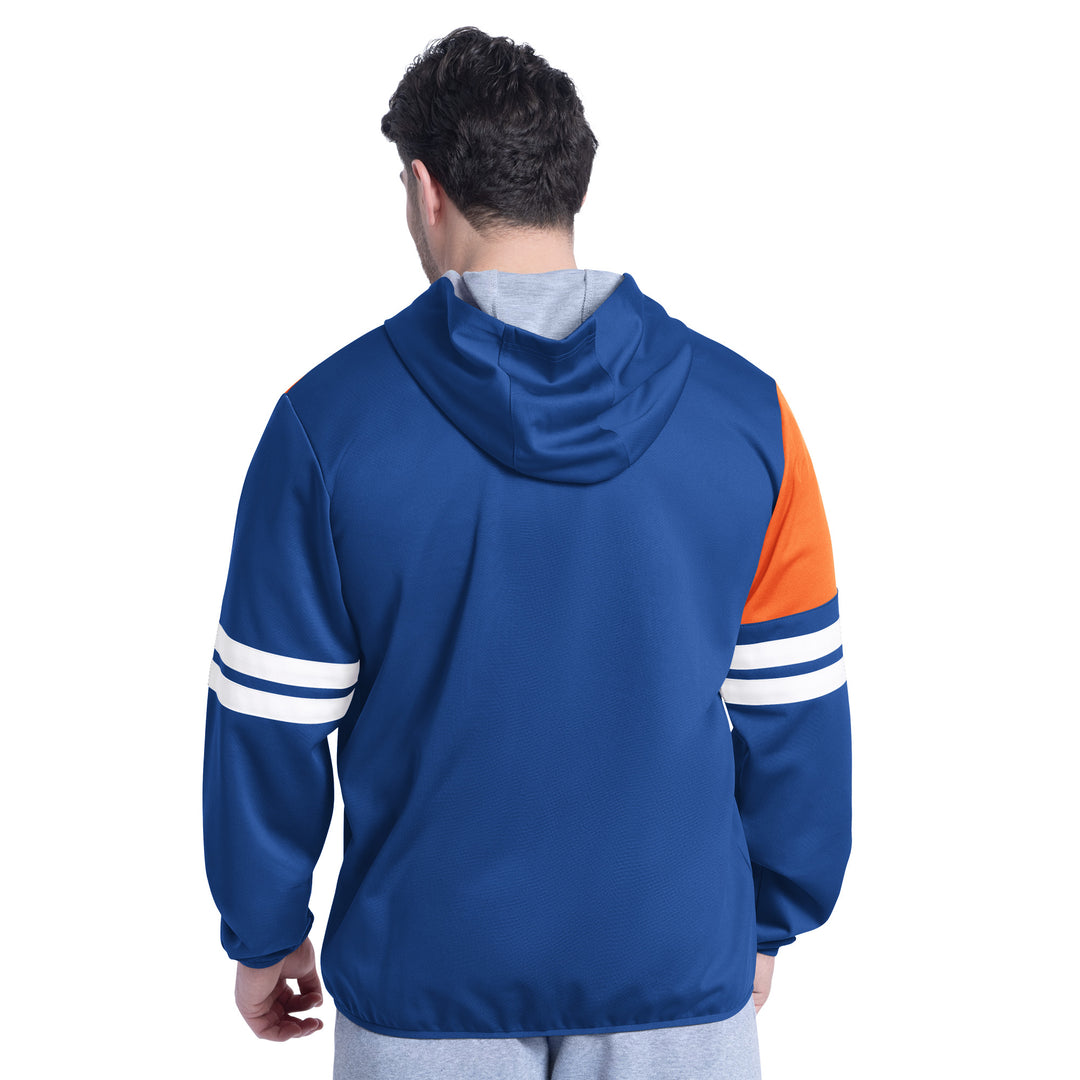 Edmonton Oilers G-III Royal & Orange Lateral Full-Zip Jacket