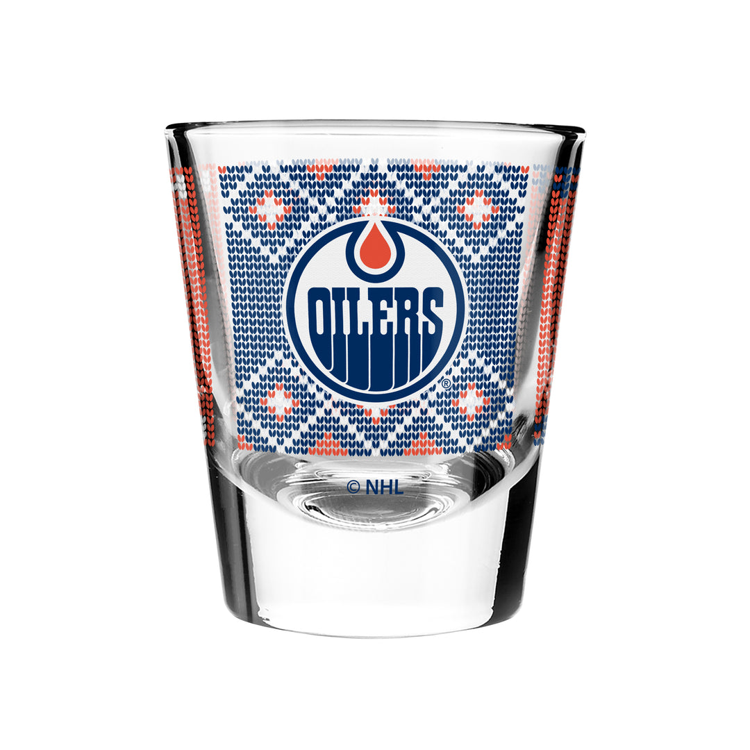 Edmonton Oilers Holiday Ugly Sweater 2 oz. Shot Glass