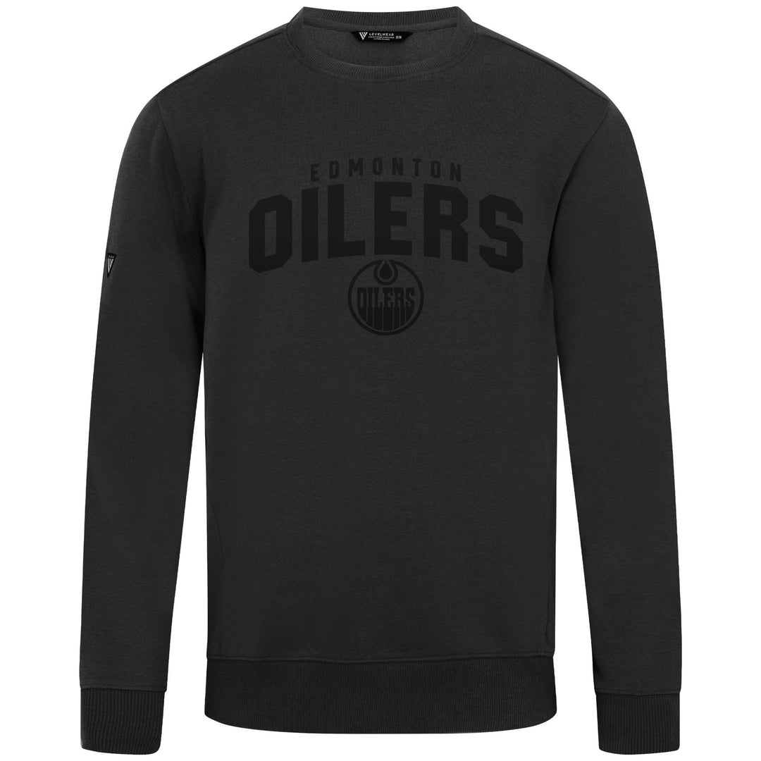 Edmonton Oilers Levelwear Desert Shadow Black Zane Crewneck Sweatshirt