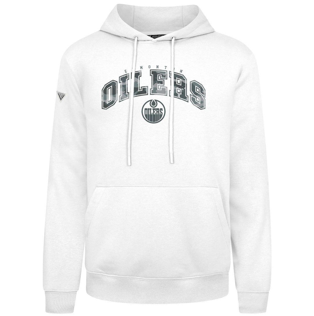 Edmonton Oilers Levelwear Winter Camo White Podium Hoodie