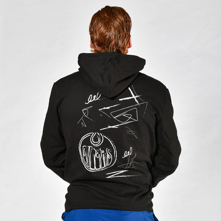 Edmonton Oilers Mitchell & Ness Blackboard Black Hoodie