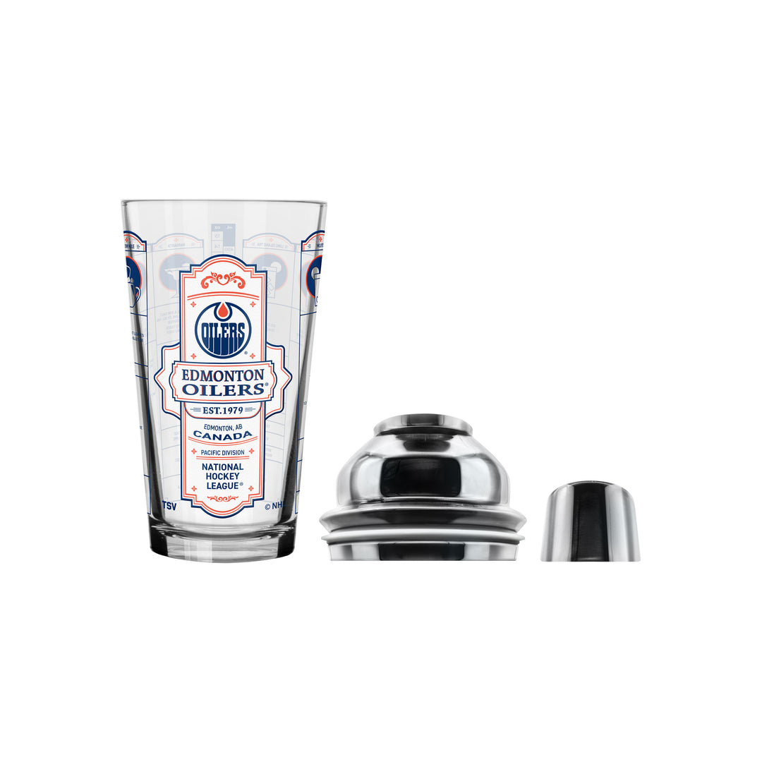 Edmonton Oilers Mixing Glass Shaker Set