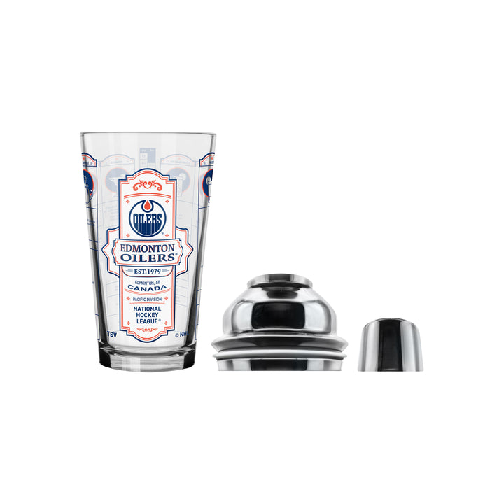 Edmonton Oilers Mixing Glass Shaker Set