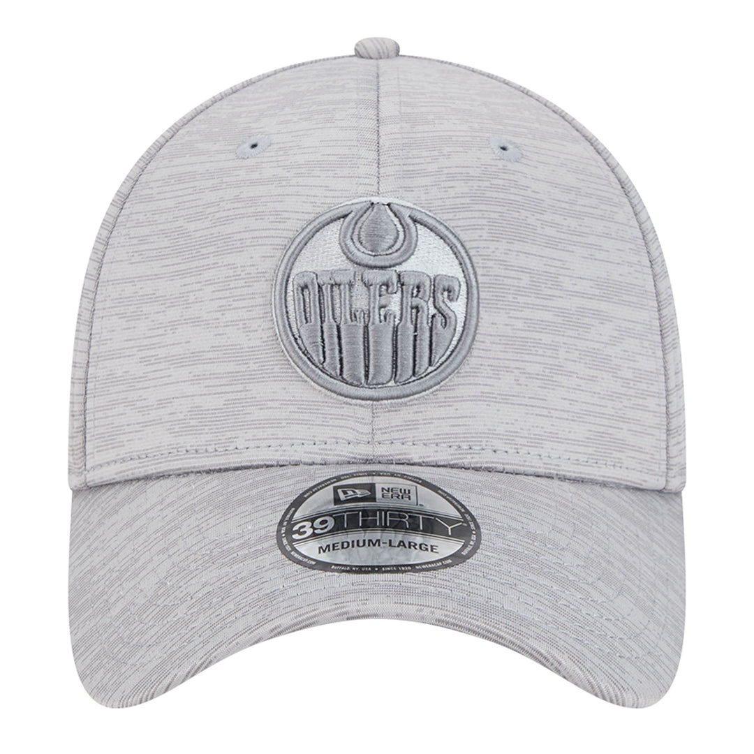 Edmonton Oilers New Era Active Heather Grey Tech 39THIRTY Flex Hat