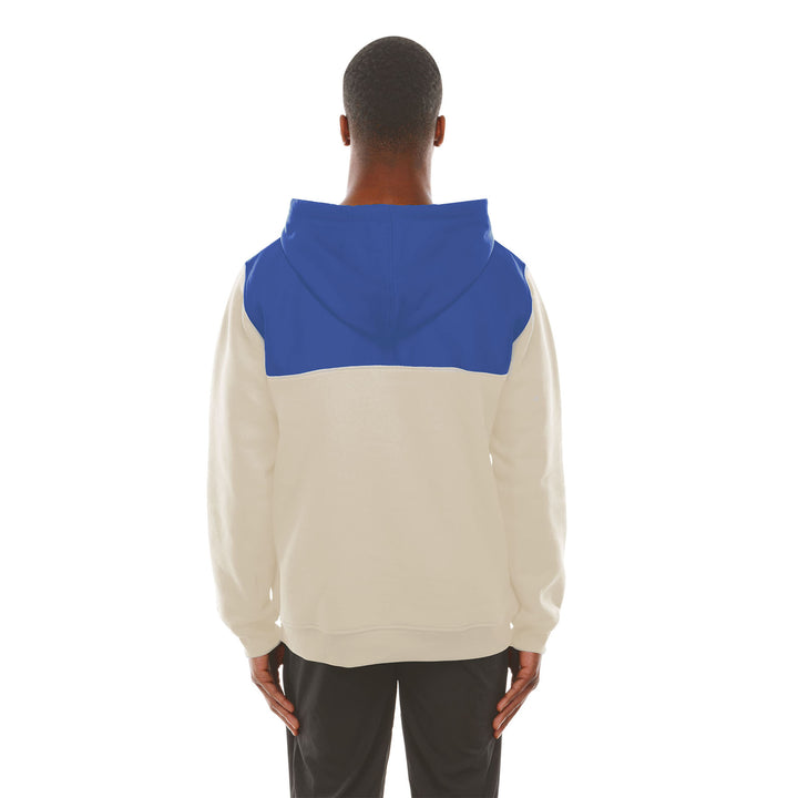 Edmonton Oilers New Era Alternate Logo Cream Hooded Half-Zip