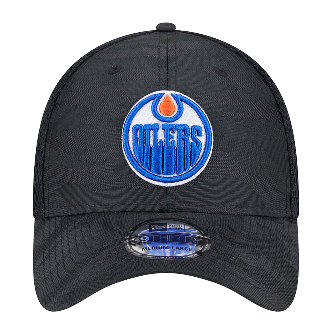 Edmonton Oilers New Era Black Camo 39THIRTY Flex Hat