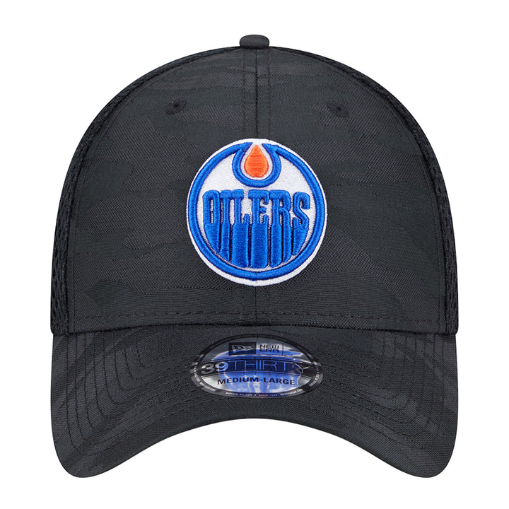 Edmonton Oilers New Era Black Camo 39THIRTY Flex Hat