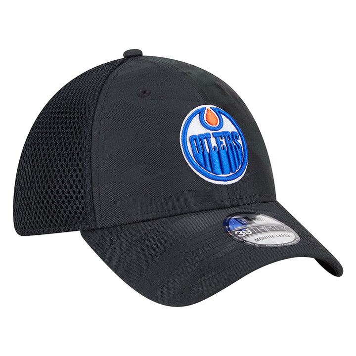 Edmonton Oilers New Era Black Camo 39THIRTY Flex Hat