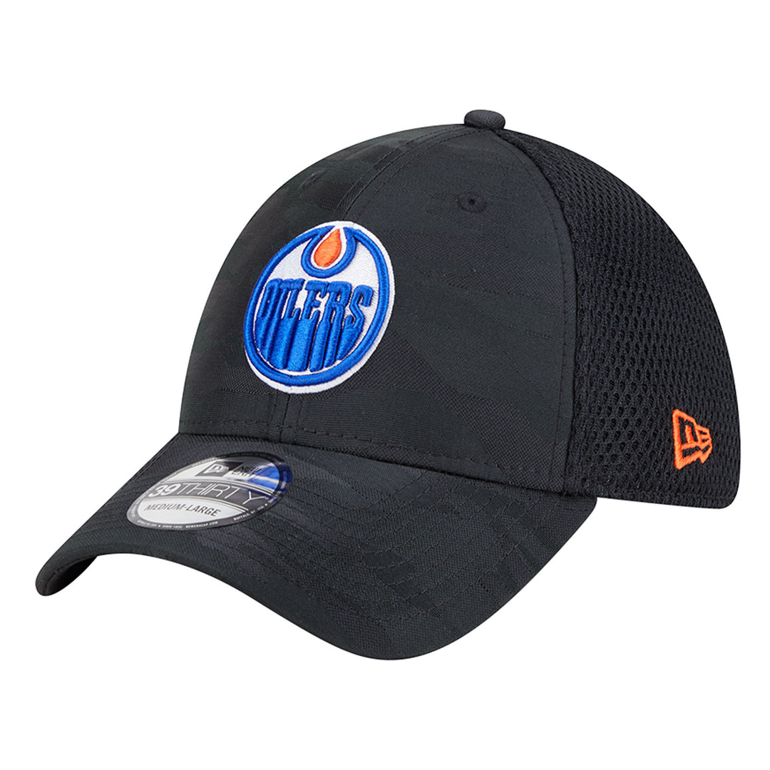 Edmonton Oilers New Era Black Camo 39THIRTY Flex Hat