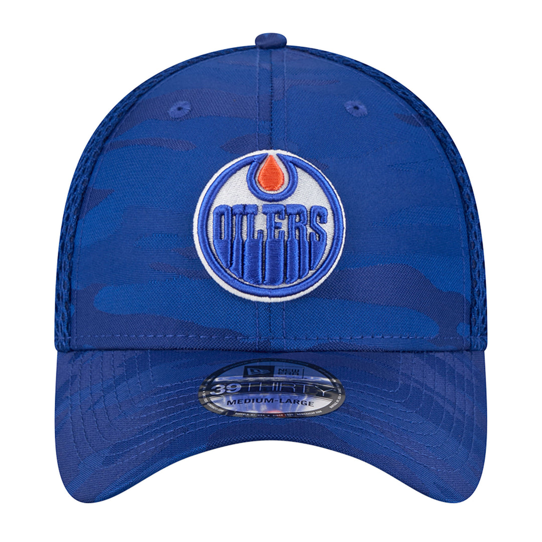 Edmonton Oilers New Era Blue Camo 39THIRTY Flex Hat