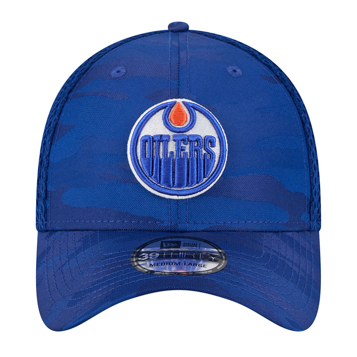 Edmonton Oilers New Era Blue Camo 39THIRTY Flex Hat