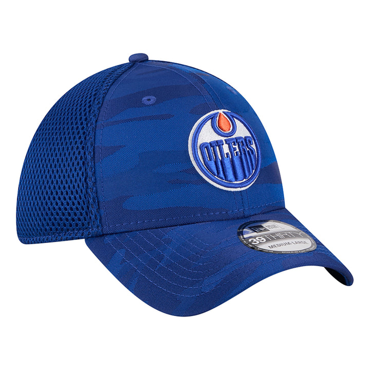 Edmonton Oilers New Era Blue Camo 39THIRTY Flex Hat