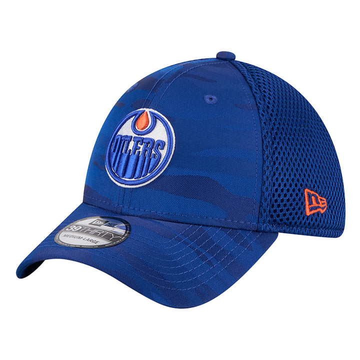 Edmonton Oilers New Era Blue Camo 39THIRTY Flex Hat