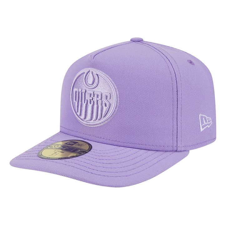 Edmonton Oilers New Era Color Pack Lavender Purple 59FIFTY A-Frame Fitted Hat