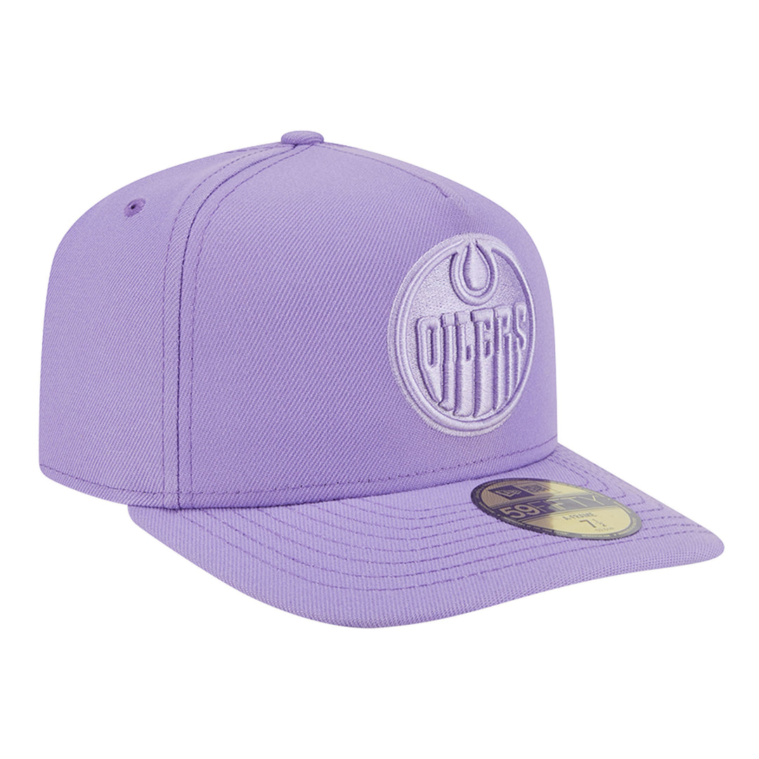 Edmonton Oilers New Era Color Pack Lavender Purple 59FIFTY A-Frame Fitted Hat