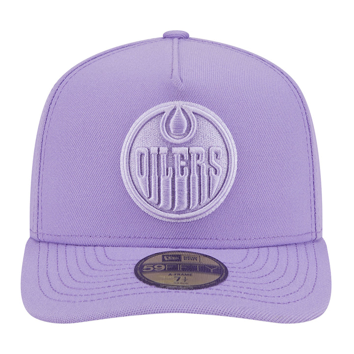 Edmonton Oilers New Era Color Pack Lavender Purple 59FIFTY A-Frame Fitted Hat