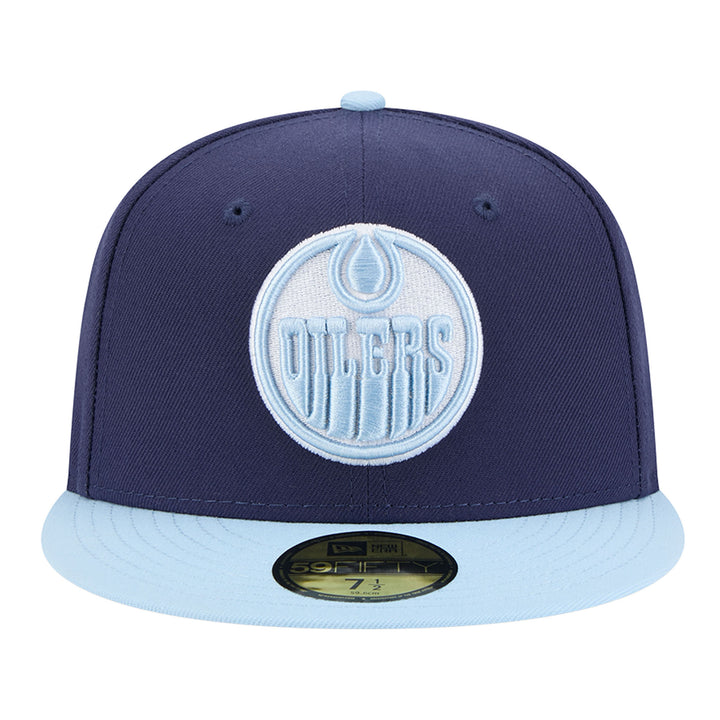 Edmonton Oilers New Era Color Pack Navy & Sky Blue 59FIFTY Fitted Hat