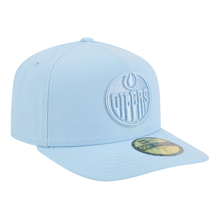 Edmonton Oilers New Era Color Pack Sky Blue 59FIFTY A-Frame Fitted Hat