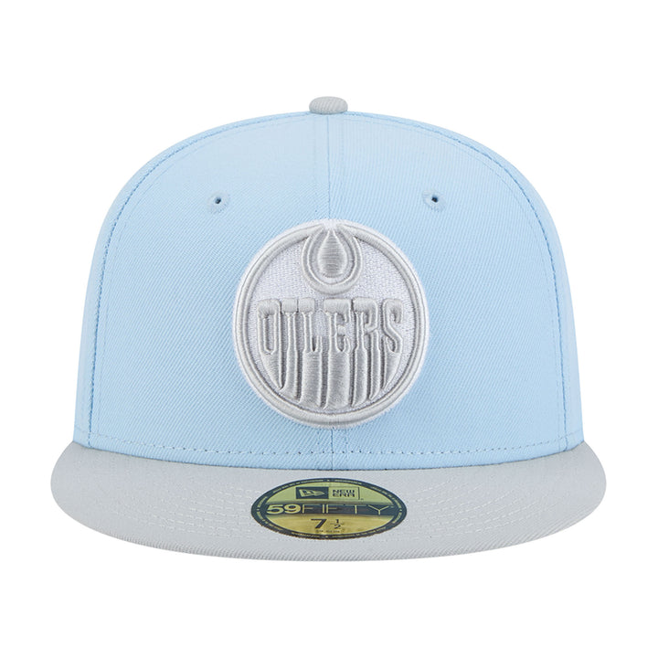 Edmonton Oilers New Era Color Pack Sky Blue & Grey 59FIFTY Fitted Hat