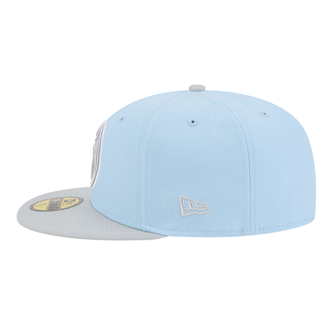 Edmonton Oilers New Era Color Pack Sky Blue & Grey 59FIFTY Fitted Hat