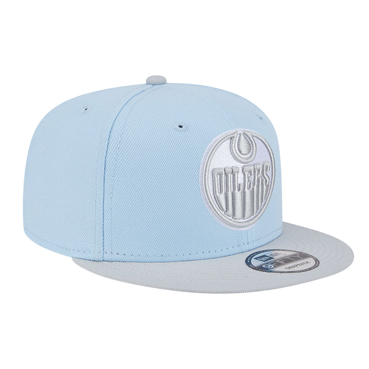 Edmonton Oilers New Era Color Pack Sky Blue & Grey 9FIFTY Snapback Hat