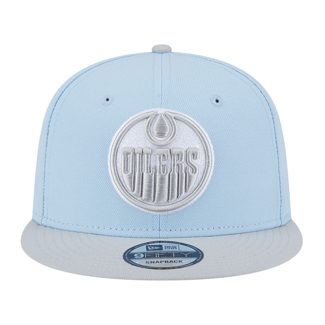 Edmonton Oilers New Era Color Pack Sky Blue & Grey 9FIFTY Snapback Hat