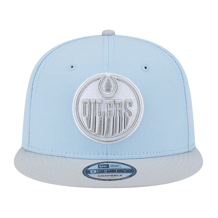 Edmonton Oilers New Era Color Pack Sky Blue & Grey 9FIFTY Snapback Hat