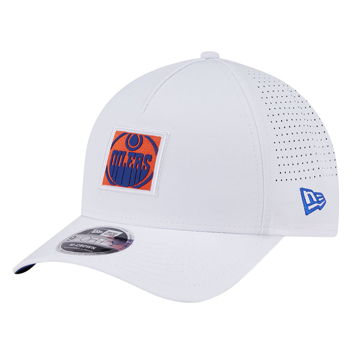 Edmonton Oilers New Era Patch White 9FORTY A-Frame Snapback Hat