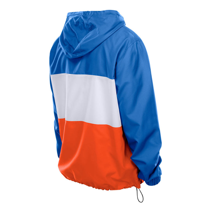 Edmonton Oilers New Era Royal & Orange Half-Zip Jacket