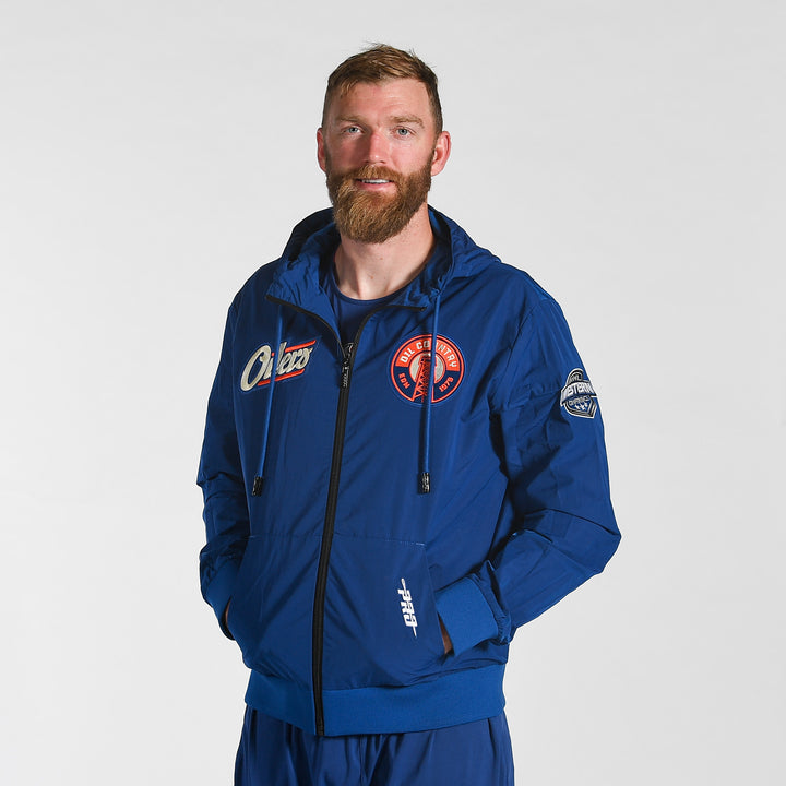 Edmonton Oilers Pro Standard Alternate Logo Royal Windbreaker Jacket